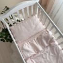 Set lenjerie de schimb pentru patut bebe 3 piese Velvet roz (1)